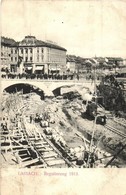 T2/T3 1913 Ljubljana, Laibach; Regulierung / Railway Construction (fl) - Ohne Zuordnung