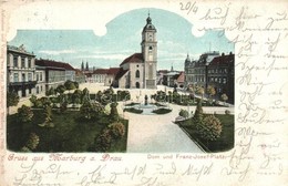 T2/T3 Maribor, Marburg A. Drau; Dom Und Franz Josef Platz / Cathedral And Square (EB) - Ohne Zuordnung