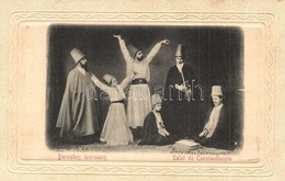 ** T1 Constantinople, Istanbul; Derviches Tourneurs / Dervish Dancers. Art Nouveau, Emb. Frame - Zonder Classificatie