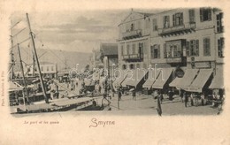T2 1900 Izmir, Smyrne; Le Port Et Les Quias, Boulangerie Francois / Port View With Quay, Hotel Elpiniki, French Bakery O - Zonder Classificatie
