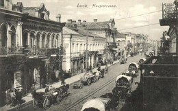 T2 1915 Lutsk, Luck;, Hauptstrasse / Main Street + Hadtáp Postahivatal 172. - Unclassified
