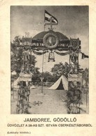 ** T3 1933 Gödöllő, IV. Jamboree, Üdvözlet A 28-as Szt. István Cserkésztáborból, Tábori Kapu. Tervezte Muszély Ágoston R - Ohne Zuordnung