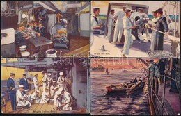 ** 19 Db RÉGI Brit Királyi Haditengerészeti Motívumlap. A Matrózok élete Képeslapokon / 19 Pre-1945 Royal Navy Motive Ca - Ohne Zuordnung