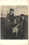 * T2 1915 SMS Orjen Osztrák-magyar Haditengerészet Tátra Osztályú Rombolója. Hajó Tisztjei Tónival A Hajó Disznajával, M - Sin Clasificación