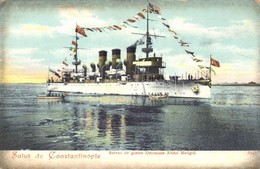 ** T2/T3 Salut De Constantinople, Bateau De Guerre Ottomane Abdul Medgid / WWI Ottoman Navy Cruiser Abdül Hami (renamed  - Non Classés