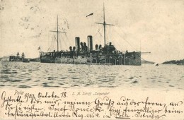 * T2 1903 SMS Szigetvár. Osztrák-Magyar Haditengerészet Zenta-osztályú Védett Cirkálója / K.u.K. Kriegsmarine SMS Sziget - Non Classés