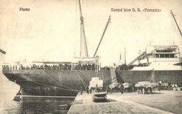 T2 1910 Pannónia Kivándorlási Hajó A Fiume-i Kikötőben. Reis Isidor Kiadása / Cunard Line SS Pannonia / Emigration Ship  - Unclassified