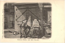 ** T1/T2 Sabbat-Ruhe Auf Der Gasse / Shabbat On The Street. Judaica Art Postcard, A.J. Hofmann S: M. Oppenheim - Ohne Zuordnung