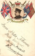 T2 1900 General John French, 1st Earl Of Ypres - War South Africa. British Flags Litho - Ohne Zuordnung