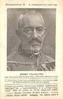 ** T2/T3 1905 Gyászlap József Főherceg Emlékére, A Tolnai Világ-Lapja Kiadása / Obituary Card Of Archduke Joseph Karl Of - Unclassified