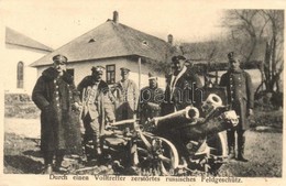 T2/T3 1916 Durch Einen Volltreffer Zerstörtes Russisches Feldgeschütz / WWI German Military, Russian Field Gun Destroyed - Ohne Zuordnung