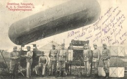 T2/T3 1907 Cs. és Kir. Vasúti és Távirati Ezred Katonái Vezeték Nélküli Távíróval és Ballonnal / Drahtlose Telegrafie, K - Non Classés