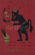 T2/T3 Üdvözlet A Krampusztól! / Krampus On The Phone. Emb. K.Ph.W. II. 34.  (EK) - Non Classés