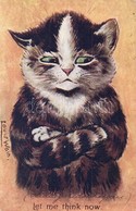 T2/T3 Let Me Think Now. / Cat Art Postcard. C.W. Faulkner & Co. No. 453 A. S: Louis Wain (fl) - Unclassified