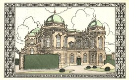 T2 Schloss Belvedere In Wien / Marietta Peyfuss Saját Kezű Levele (Wiener Werkstätte Egyik Művésznője, Szövettervező, Wi - Non Classés