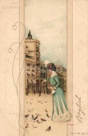 T2 1902 Torre Dell' Orologio. Hungarian Art Nouveau Postcard. Serie 785. Nr. 3. Litho  S: Basch Árpád - Non Classés