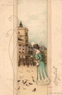 T2 1902 Torre Dell' Orologio. Hungarian Art Nouveau Postcard. Serie 785. Nr. 3. Litho  S: Basch Árpád - Zonder Classificatie