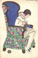 T2/T3 1917 Lady Knitting. B.K.W.I. 364-6. S: Mela Koehler (fa) - Non Classificati