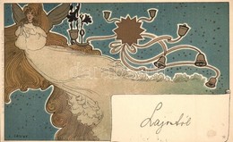 * T2 Art Nouveau Lady. Stengel & Co. Ser. 10. Künstlerkarte 13. Litho S: L. Cauvy - Non Classés