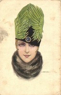 T2/T3 1914 Italian Art Deco Postcard. Lady With Fashion Hat. Proprieta Artistica Riservata No. 206-6. S: Nanni + Inf. Re - Non Classificati