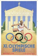 T2/T3 1936 Berlin XI. Olympische Spiele / Summer Olympics In Berlin Advertisement Card, So. Stpl S: Schroffner (EB) - Unclassified