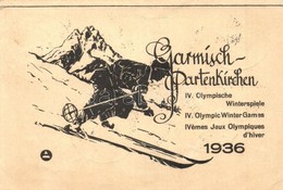 * T2/T3 1936 Garmisch-Partenkirchen IV. Olympische Winterspiele / Winter Olympics In Garmisch-Partenkirchen Advertisemen - Zonder Classificatie
