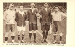 ** T1 1928 Amsterdam, Olympische Spelen. De Aanvoerders, Scheidschrechter En Grensrechters Uruguay-Argentinie / 1928 Sum - Sin Clasificación
