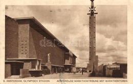 T2/T3 1928 Amsterdam, Olympische Spelen. Olympisch Stadion, Achterzijde Marathontribune Met Marathontoren / 1928 Summer  - Ohne Zuordnung