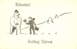 ** T1/T2 Kitartás! Boldog Újévet! Magyar Nyilaskeresztes Párt újévi üdvözlő Propaganda Lapja. Felelős Kiadó Kreith Pál / - Zonder Classificatie