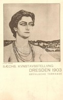** T1/T2 1903 Saechs. Kunstausstellung Dresden, Brühlsche Terrasse / Saxon Art Exhibition. German Advertisement Card S:  - Unclassified