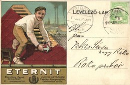 T2/T3 Eternit-Pala. Hatschek Lajos Eternit-Művek Reklámlapja / Hungarian Roof Tile Advertisement Card Of Ludvik Hatschek - Non Classés