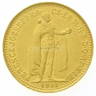 1911KB 10K Au 'Ferenc József' (3,41g/0.900) T:1-,2 Kis Ph.
/ Hungary 1911KB 10 Korona Au 'Franz Joseph I' (3,41g/0.900)  - Non Classificati