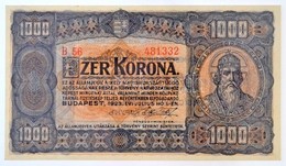 1923. 1000K 'T.W.' Jelöléssel, Nyomdahely Nélkül T:I / Hungary 1923. 1000 Korona 'T.W.' Sign, Without Printer's Mark C:U - Sin Clasificación