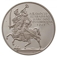 2003. 5000Ft Ag 'Rákóczi Szabadságharc 300. évfordulója'  Tanúsítvánnyal, Dísztokban T:PP / 
Hungary 2003. 5000 Forint A - Ohne Zuordnung