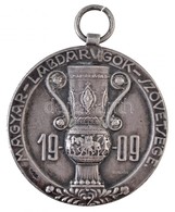 Huber Oszkár 'Tarján' (1875-1933) 1925. 'Magyar Labdarúgók Szövetsége 1909' Jelzett Ag Sport Díjérem, Füllel, Szalag Nél - Non Classés