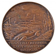 Kisfaludi Stróbl Zsigmond (1884-1975) 1927. 'Tiszántúli Automobil Club Turaversenye 1926. Okt. 10.' Egyoldalas öntött Br - Ohne Zuordnung