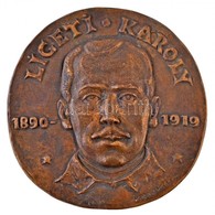 Olcsai Kiss Zoltán (1895-1981) ~1919. 'Liget Károly 1890-1919' Egyoldalas Br Plakett (704g/~160mm) T:2 Patina
/ Hungary  - Non Classificati