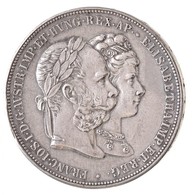 Ausztria 1879. 2G Ag 'I. Ferenc József és Erzsébet Királynő / Ezüstlakodalom' (24,6g) T:2 / Austria 1879. 2 Gulden Ag 'F - Non Classés