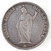 Olasz Államok / Lombardia-Velence / Forradalmi Kormány 1848M 5L Ag (24,86g) T:2- Ph. / 
Italian States / Lombardy-Veneti - Sin Clasificación