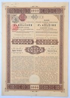 Budapest 1905. 'Budapesti Közúti Vaspálya Társaság - 4% Elsőbbségi Kölcsön' Kötvénye 1000K-ról, Bélyegzésekkel, Két Nyel - Non Classés