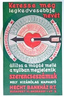 Budapest ~1930. 'Szerencseszív' Forgatható Sorsjegy T:I- / 
Hungary / Budapest ~1930. 'Lucky Heart' Lottery Ticket With  - Non Classés