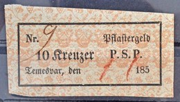 Erdély / Temesvár 1850-1860. 'Pflastergeld (Útadó)' 10 Krajcárról, 'P.S.P.' T:II / Transsylvania / Timisoara 1850-1860.  - Non Classificati