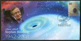 India 2018 Stephen Hawking Cosmologist Black Hole Solar Science Special Cover # 6880 - Azië