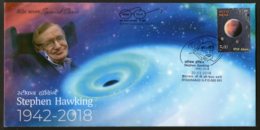 India 2018 Stephen Hawking Cosmologist Black Hole Solar Science Special Cover # 6883 - Asia