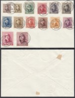 Belgique 1919 - Lot Of 14 Timbres Sur Lettre. Mi Nr.: 145-158. Cob Nr.: 165-178. Special SPA Ref. (EB) DC-0341 - 1919-1920 Trench Helmet