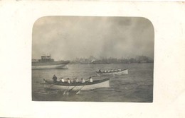 Roeiwedstrijd , Rowing Game / Match / Contest (Originele Fotokaart / Real Photo PostCard / RPPC ) 2 X Scan - Aviron