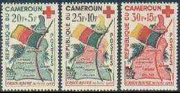 Cameroun, 1961, Red Cross, Flags, Map, MNH, Michel 326-328 - Camerún (1960-...)