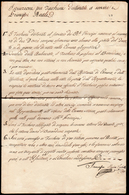 1800 Ca. - FRANCESCO I E MARIA ISABELLA - " Istruzioni Per Facchini Destinati A Servire I Principi R... - Other & Unclassified
