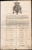 1804 - Foglio Di Viaggio Del Corriere Da Napoli A Roma Del 10/11/1804, Con L'indicazione Delle Tappe... - ...-1850 Préphilatélie