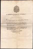 1812 - Foglio Di Viaggio Del Corriere Ordinario Da Napoli A Terracina Del 27/9/1812. All'interno Del... - ...-1850 Voorfilatelie